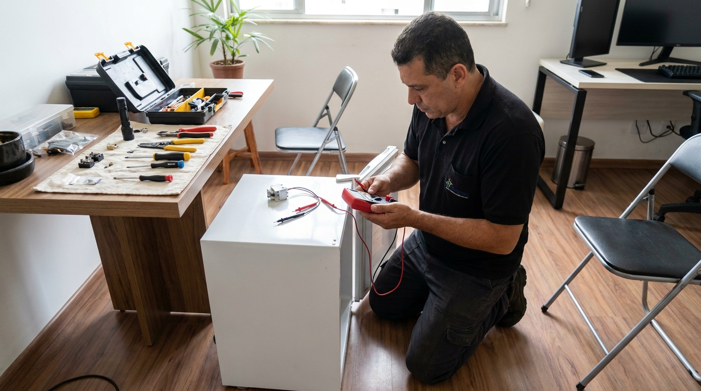 Reparo da placa eletrônica de frigobar em Marília‑SP